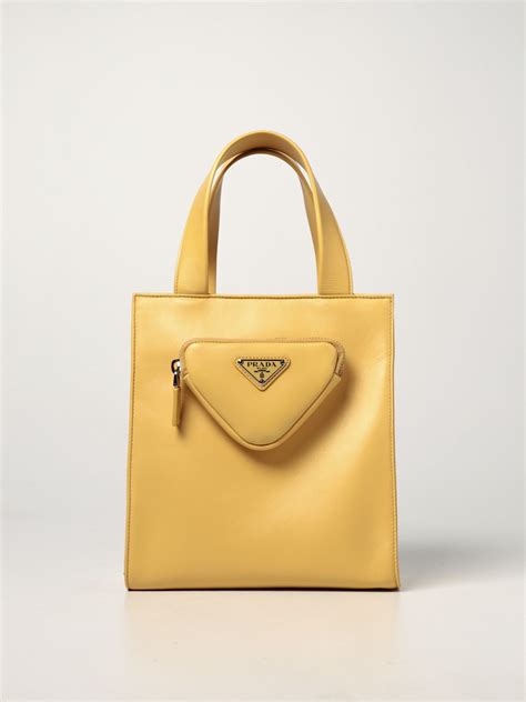 small yellow prada bag